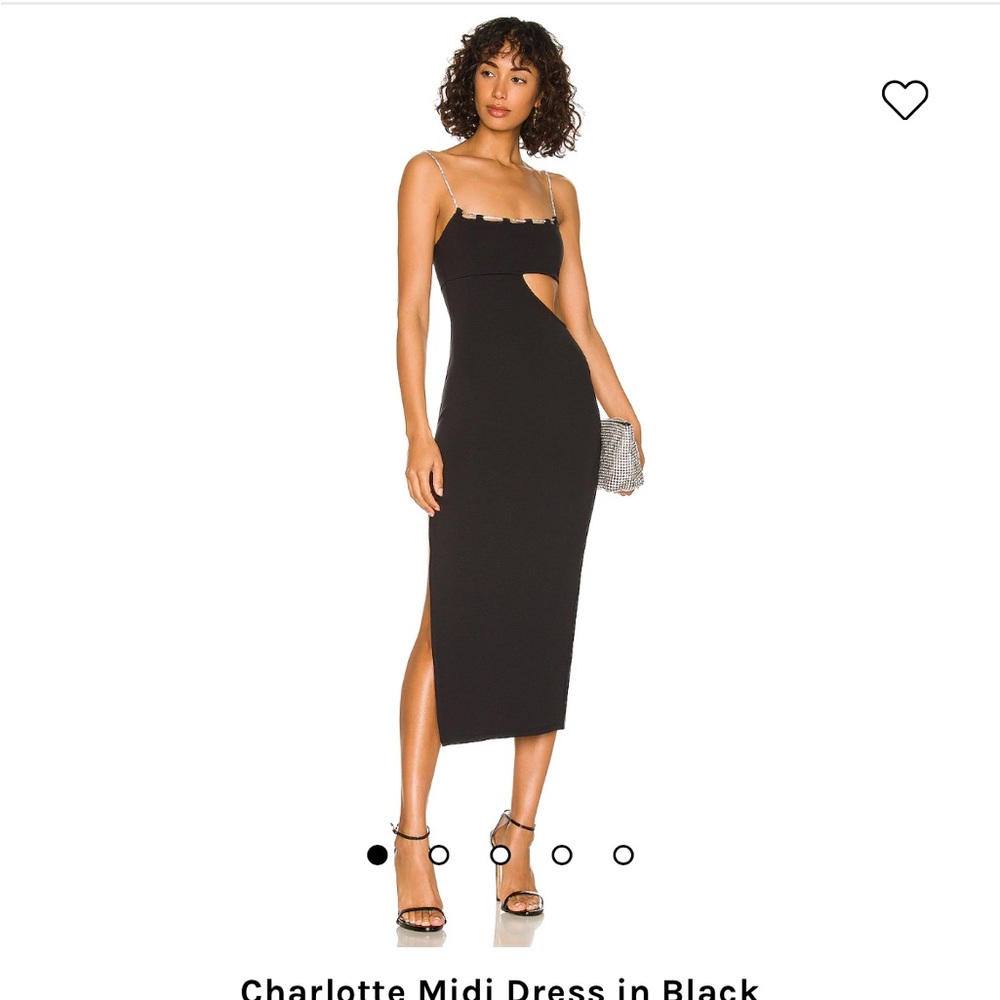 Revolve Lover and Friends Charlotte Midi Dress in Black